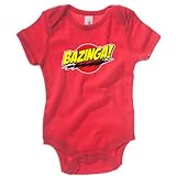 Badass Babies Baby Body Druck Bazinga Rot 3-6 Monate