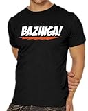 Touchlines Herren T-Shirt The Big Bang Theory - Bazinga Logo, black, XL, B1797-Black-XL