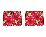Big Bang Theory Bazinga Pattern Men's Red Box Shorts | M