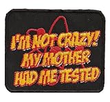 TBBT The big bang theory I am not Crazy Sheldon Cooper DVD Aufnäher Patch