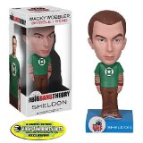 Funko Big Bang Theory Wacky Wobbler Wackelkopf Sheldon Green Lantern Shirt